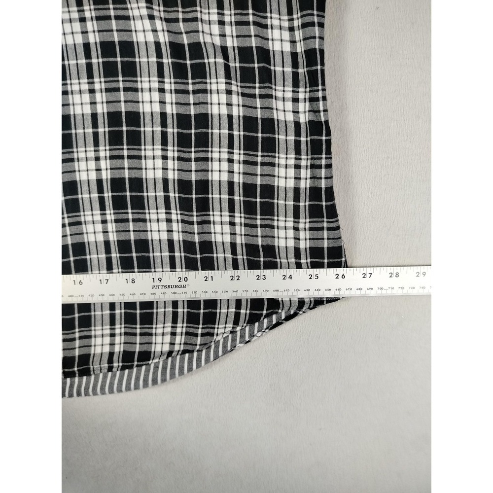 Ralph Lauren Shirt Mens XL Black Gray Plaid Long Sleeve Button Down Preppy - Picture 10 of 10